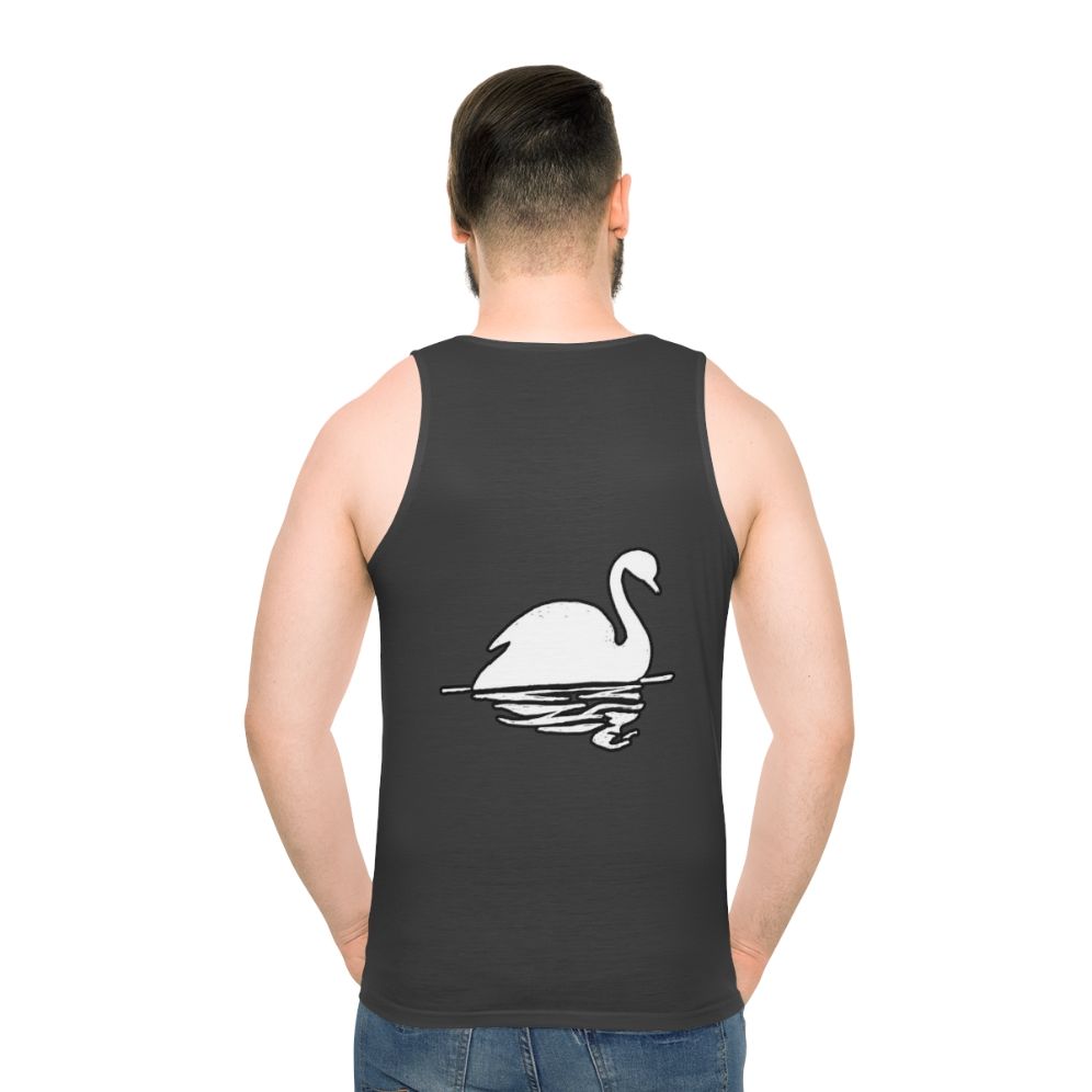 Unisex tank top featuring a beautiful swan design