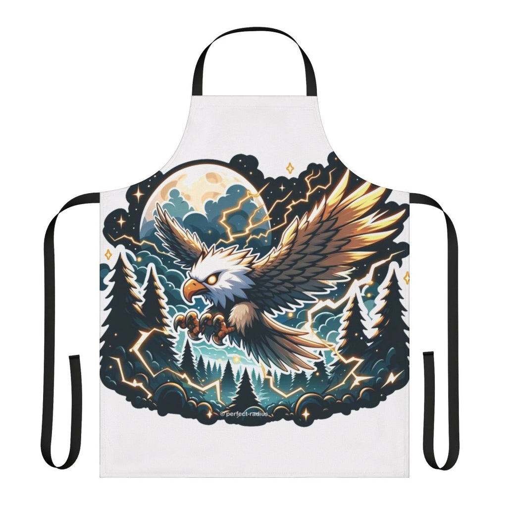 Illustration of a majestic thunderbird eagle on a kitchen apron