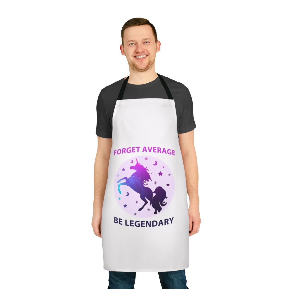 Forget Average, Be Legendary Unicorn Apron
