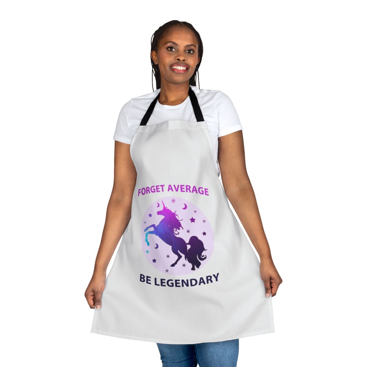 Forget Average, Be Legendary Unicorn Apron