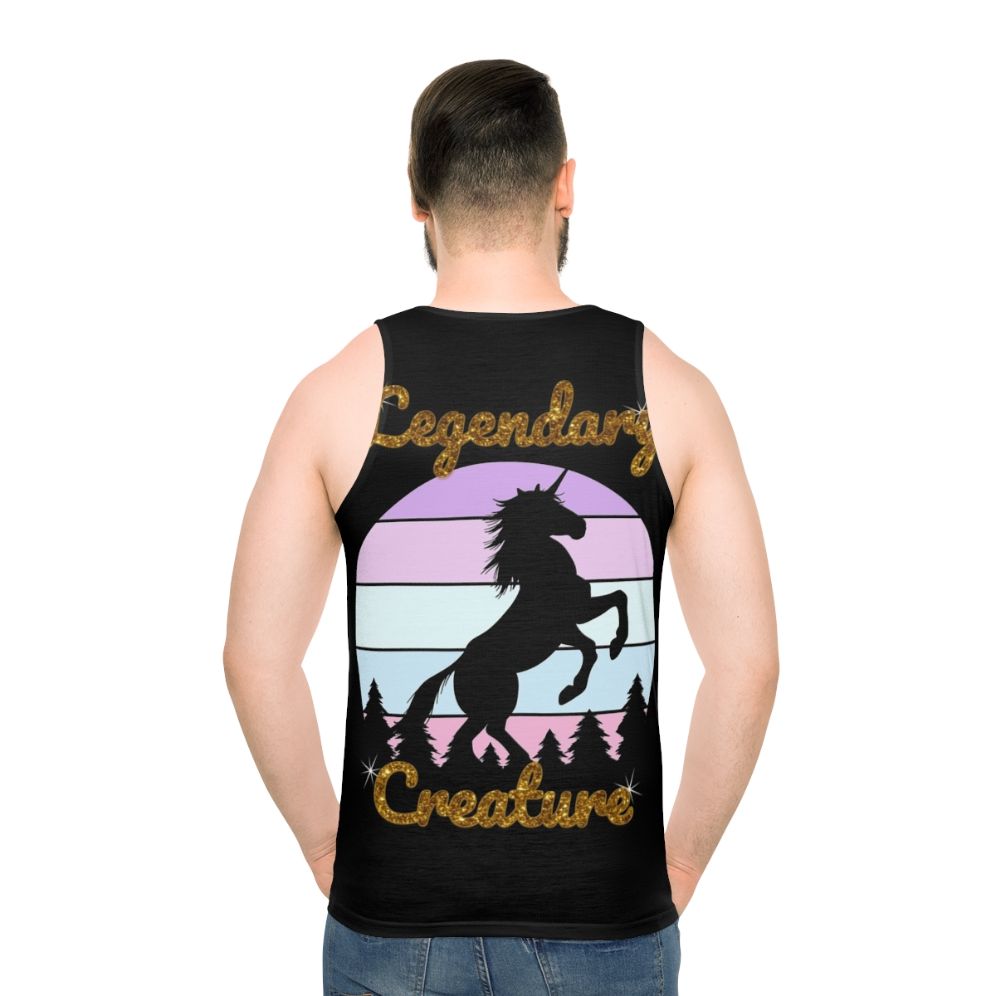 Legendary unicorn design printed on a unisex fantasy tank top
