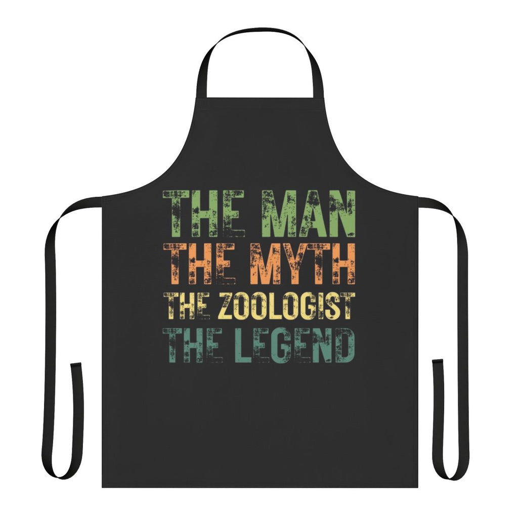 Apron featuring the text "The Man The Myth The Zoologist The Legend"