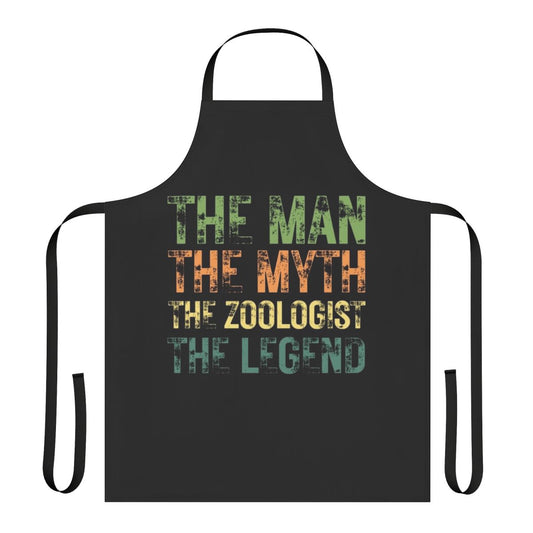 Apron featuring the text "The Man The Myth The Zoologist The Legend"