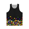 Lego-inspired brick art unisex tank top