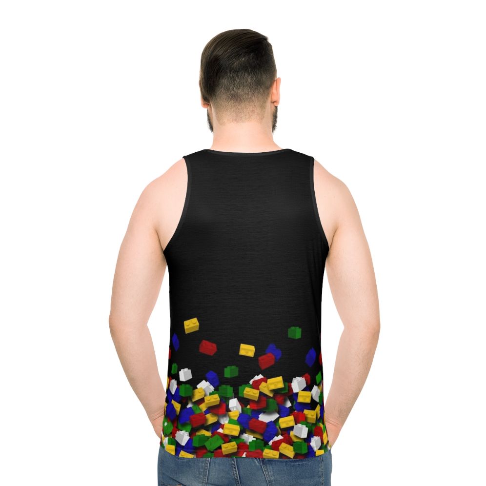 Lego-inspired brick art unisex tank top