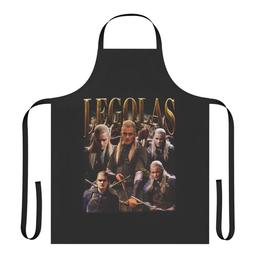 Legolas-inspired fantasy apron with Lord of the Rings imagery and design