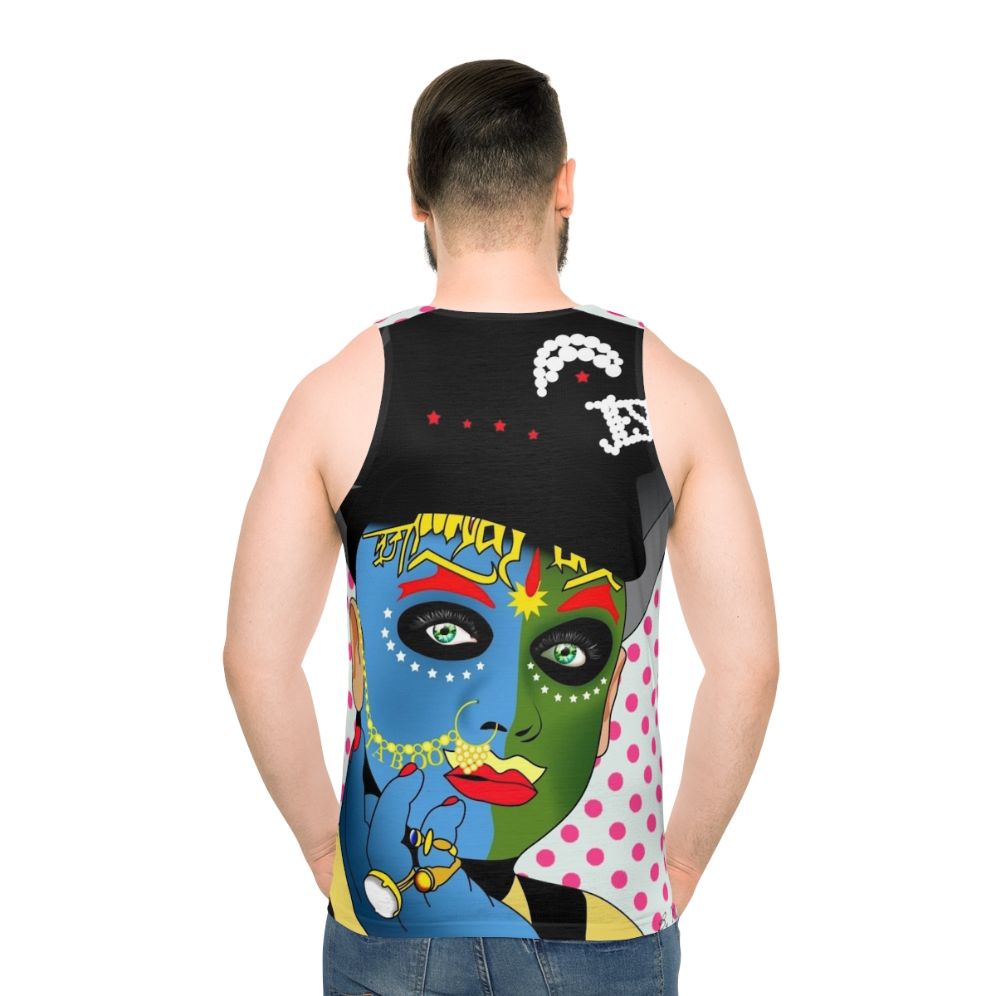 Leigh Bowery Inspired Unisex Tank Top with Vibrant Pop Art Graphic