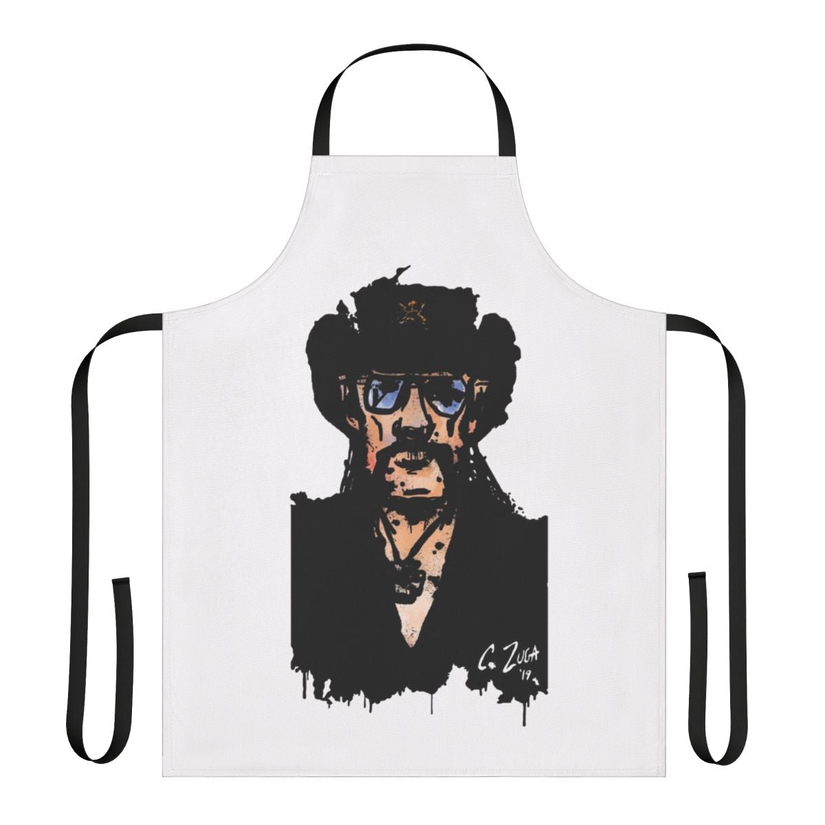 Lemmy Kilminster inspired apron featuring a portrait of the iconic Motörhead musician