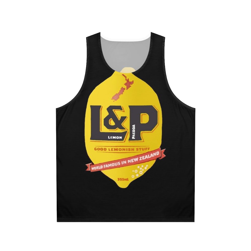 Lemon and Paeroa Kiwiana Unisex Tank Top