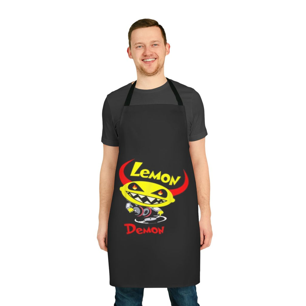 Lemon Demon inspired DJ apron with a graphic design