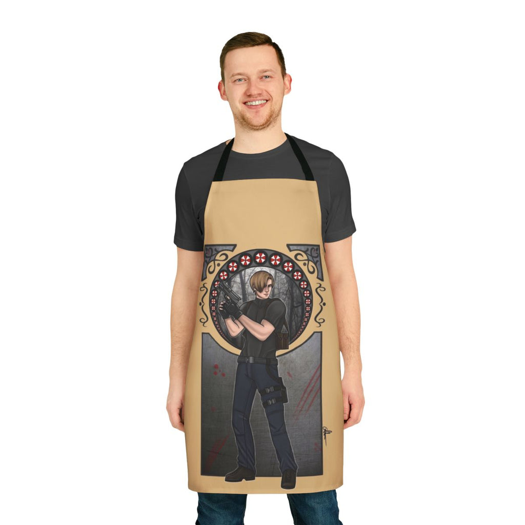 Leon S. Kennedy from Resident Evil 4 inspired kitchen apron