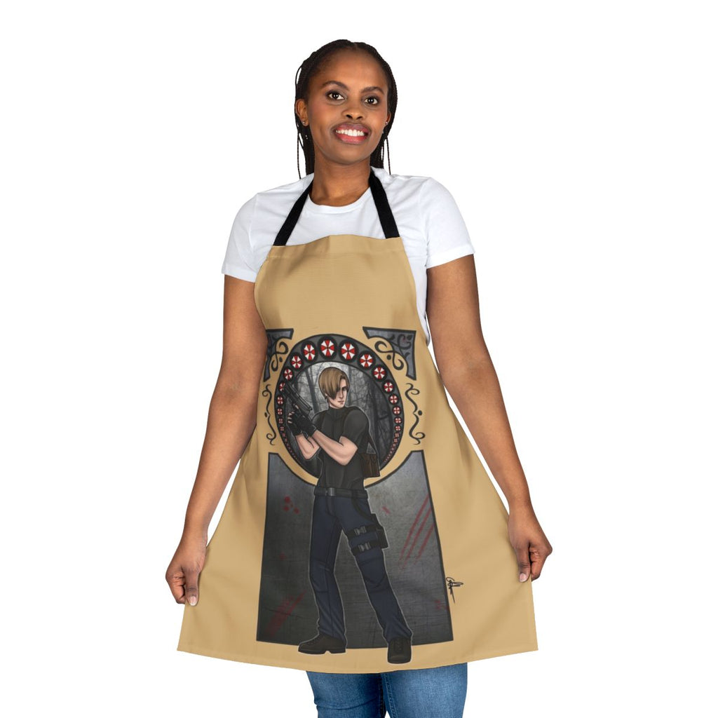 Leon S. Kennedy from Resident Evil 4 inspired kitchen apron