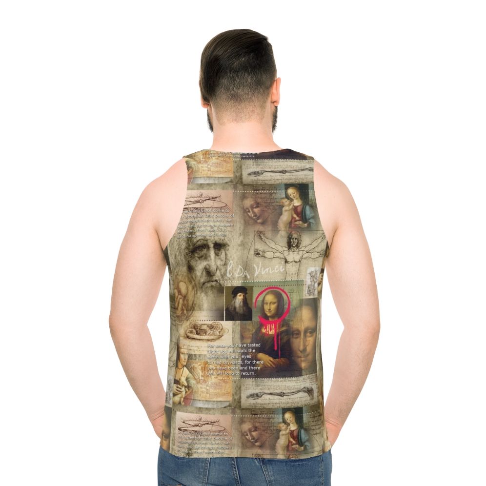 Leonardo da Vinci unisex tank top featuring the Mona Lisa