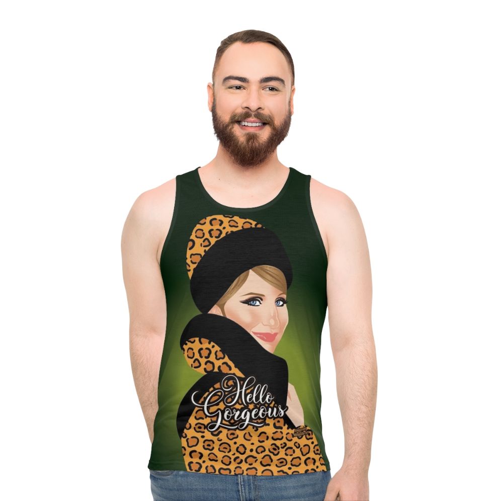 Leopard print unisex tank top