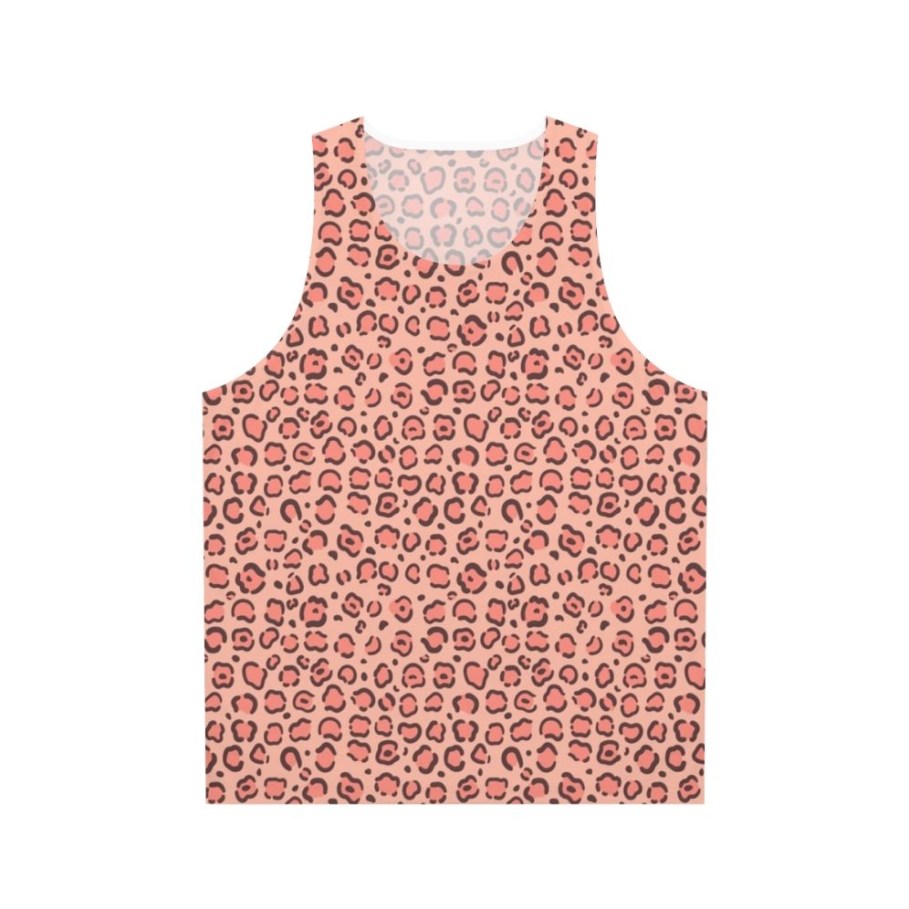 Leopard print unisex tank top