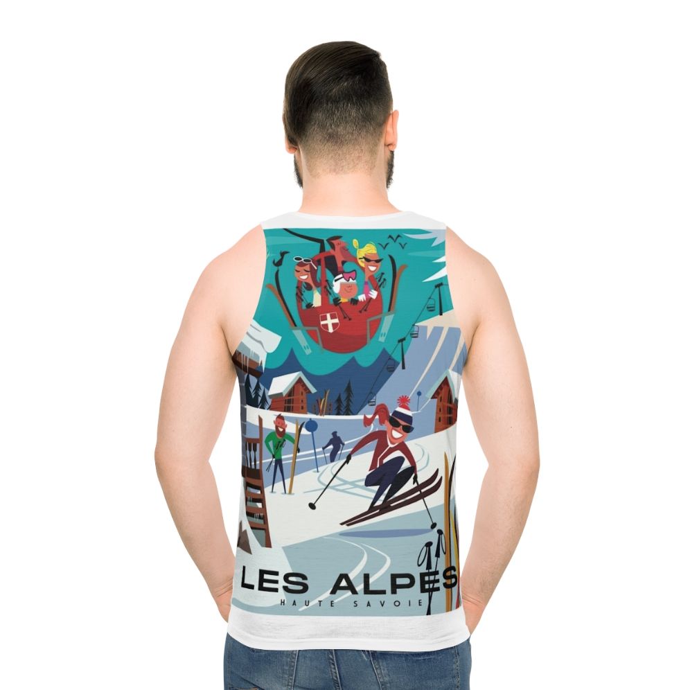 Les Alpes Ski Poster Unisex Tank Top
