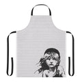 Les Misérables musical-themed apron with script and lyrics