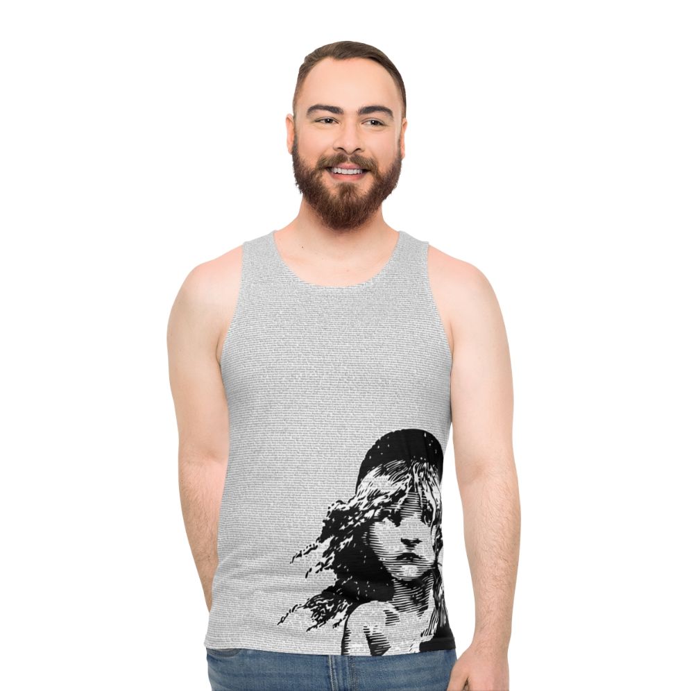 Les Miserables Musical Unisex Tank Top with Script and Lyrics