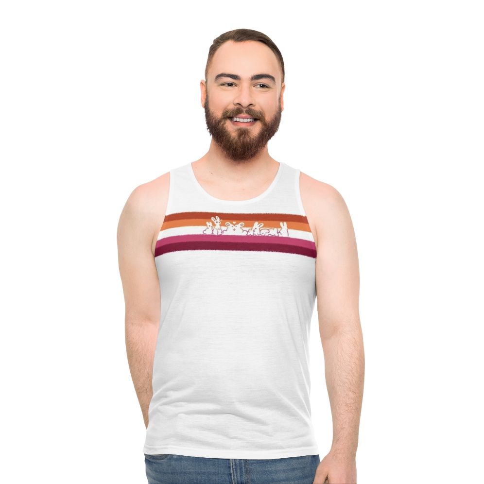 Lesbian Pride Rabbits Unisex Tank Top