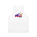 Unisex "Let's Go Darwin 2" tank top featuring a vaccine-themed design