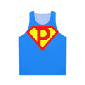 Letter P superhero alphabet unisex tank top