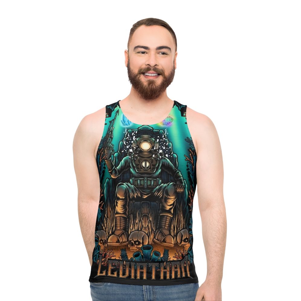 Leviathan diver unisex custom tank top