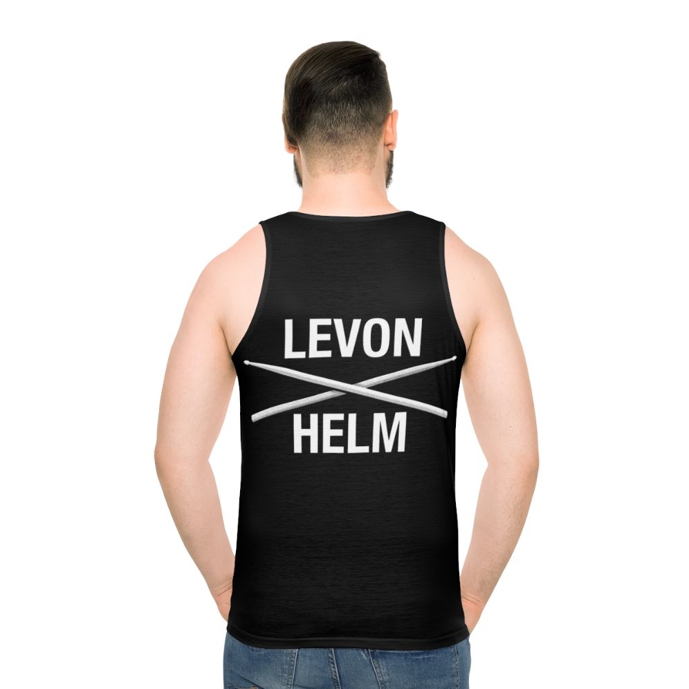 Levon Helm unisex tank top with drummer and band logo