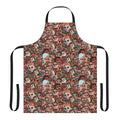 Colorful collage of Lewis Capaldi's photos repeated on a high-quality apron