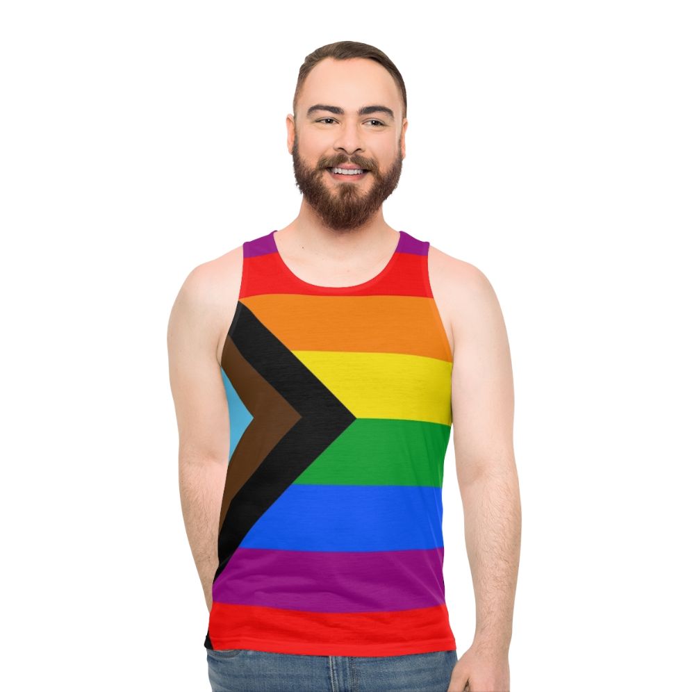Unisex LGBTQ Progress Pride Flag Tank Top