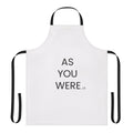 Liam Gallagher inspired apron with the "As You Were" logo