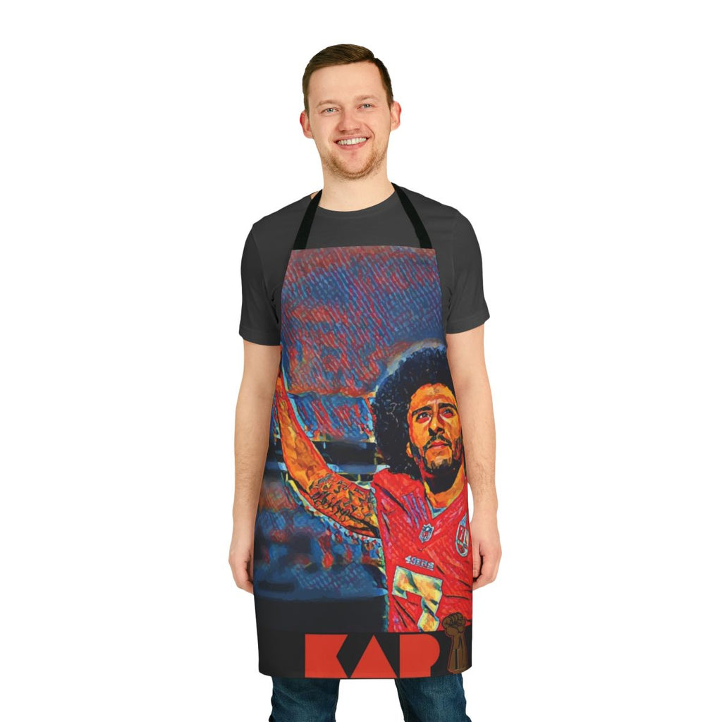 Liberator Apron featuring a design inspired by Colin Kaepernick's kneeling protest