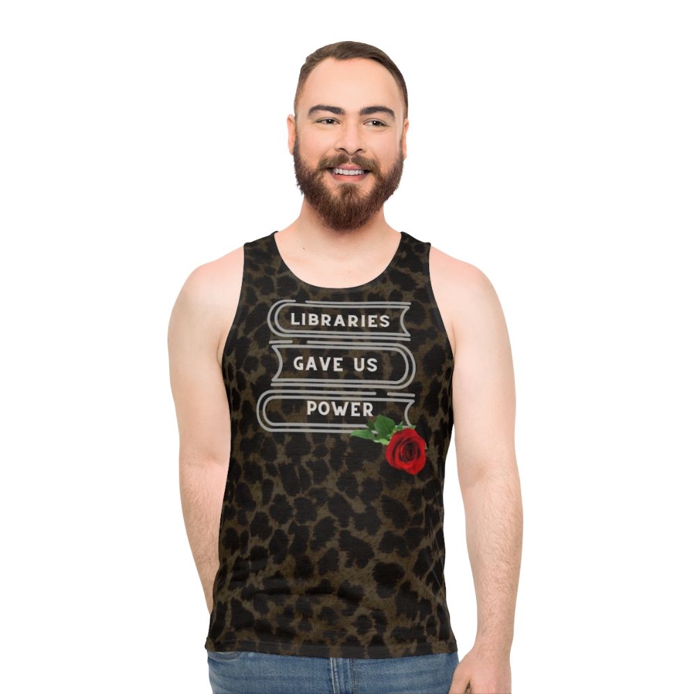"Libraries Gave Us Power" Unisex Vintage Book Lover Tank Top