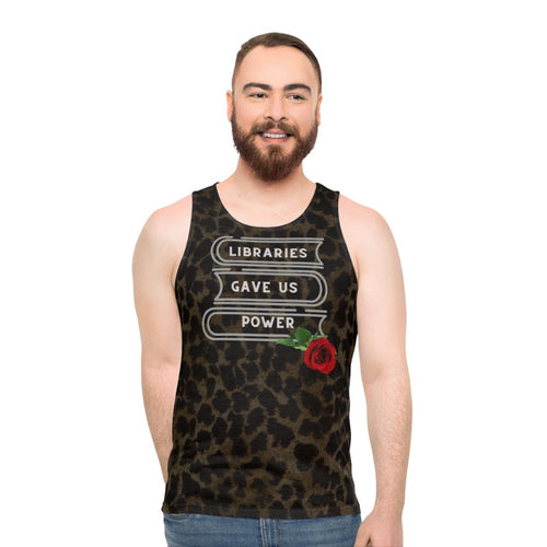 "Libraries Gave Us Power" Unisex Vintage Book Lover Tank Top
