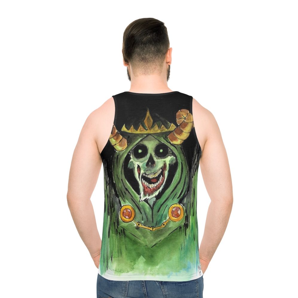 Unisex tank top with lich skull design