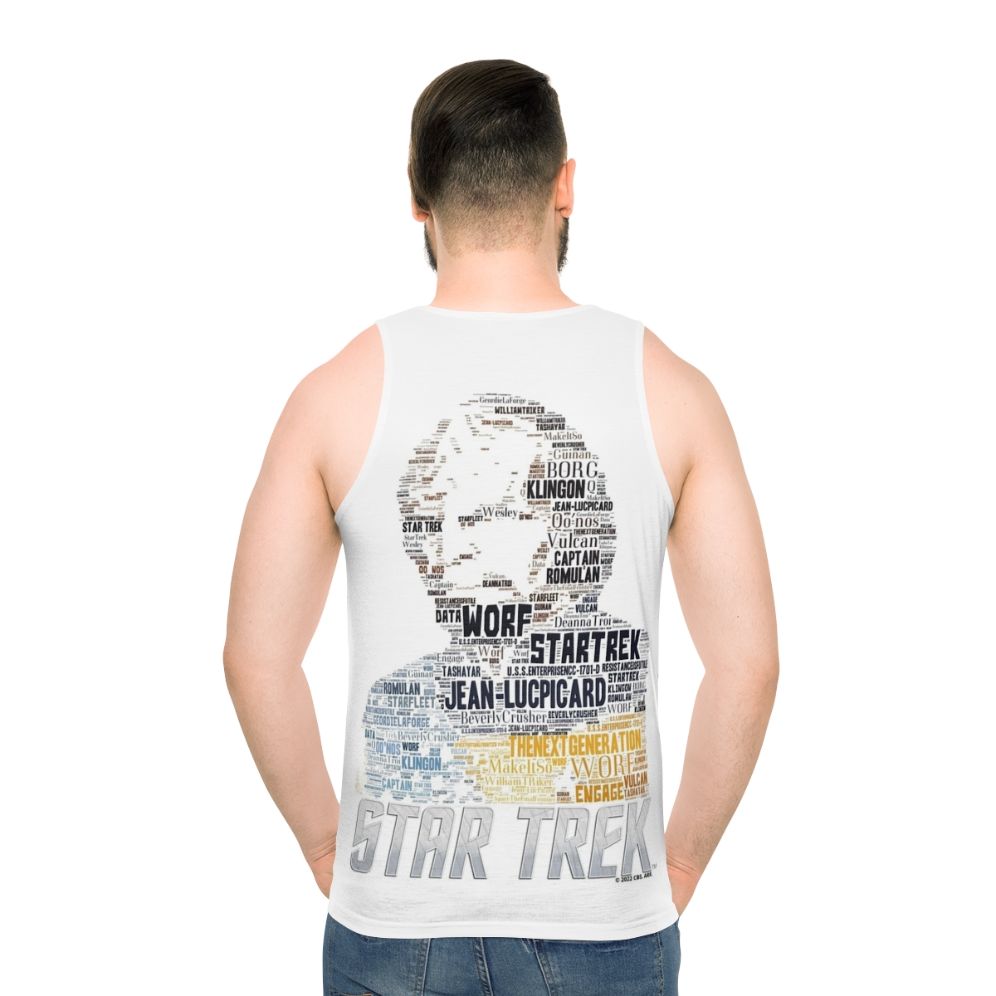 Lieutenant Worf from Star Trek: The Next Generation on a unisex tank top