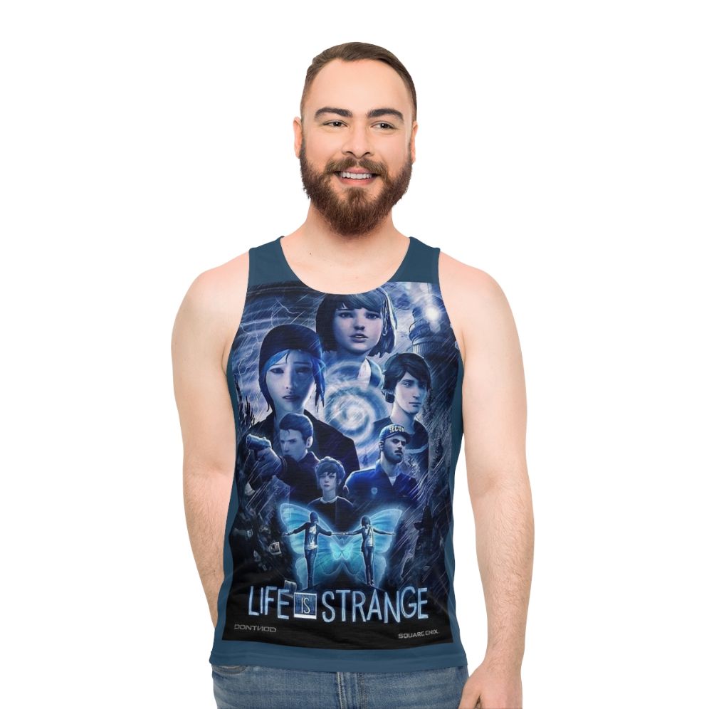 Life Is Strange video game inspired unisex tank top with movie poster design