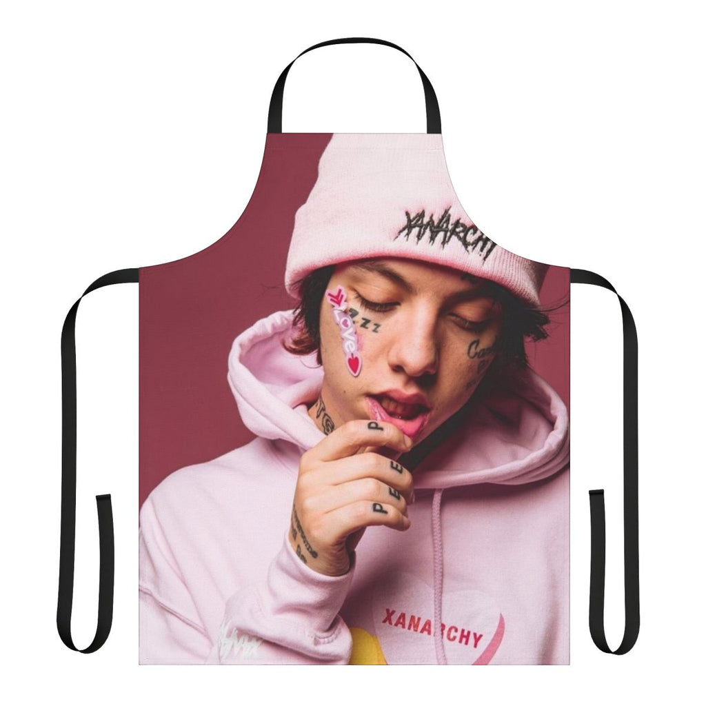 Lil Xan inspired apron with rapper's name and image