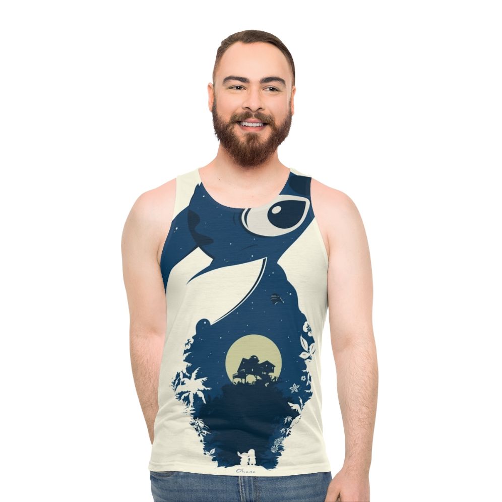 Lilo and Stitch unisex tank top with Hawaiian design
