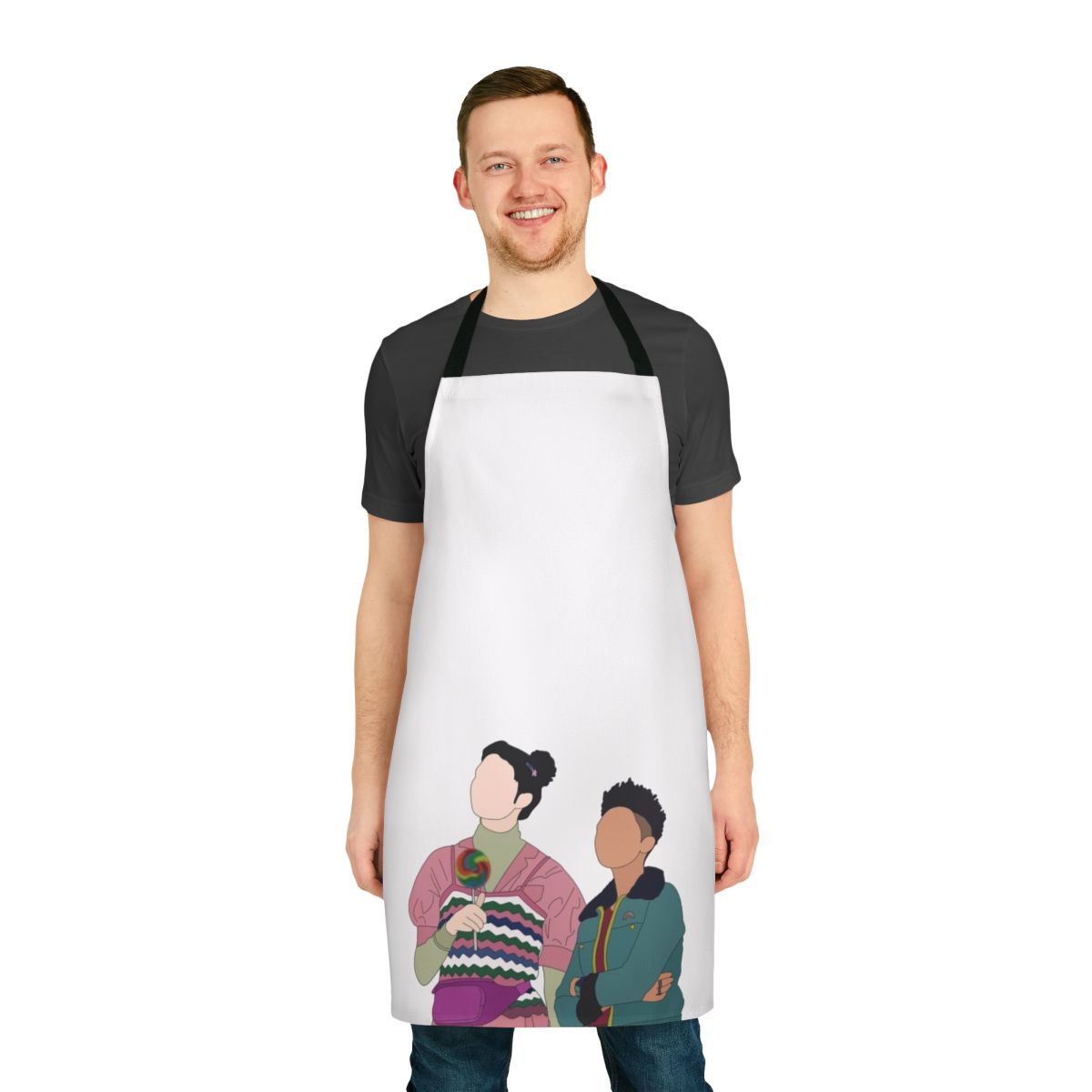 Lily and Ola Themed Apron with Sex Education TV Show Branding