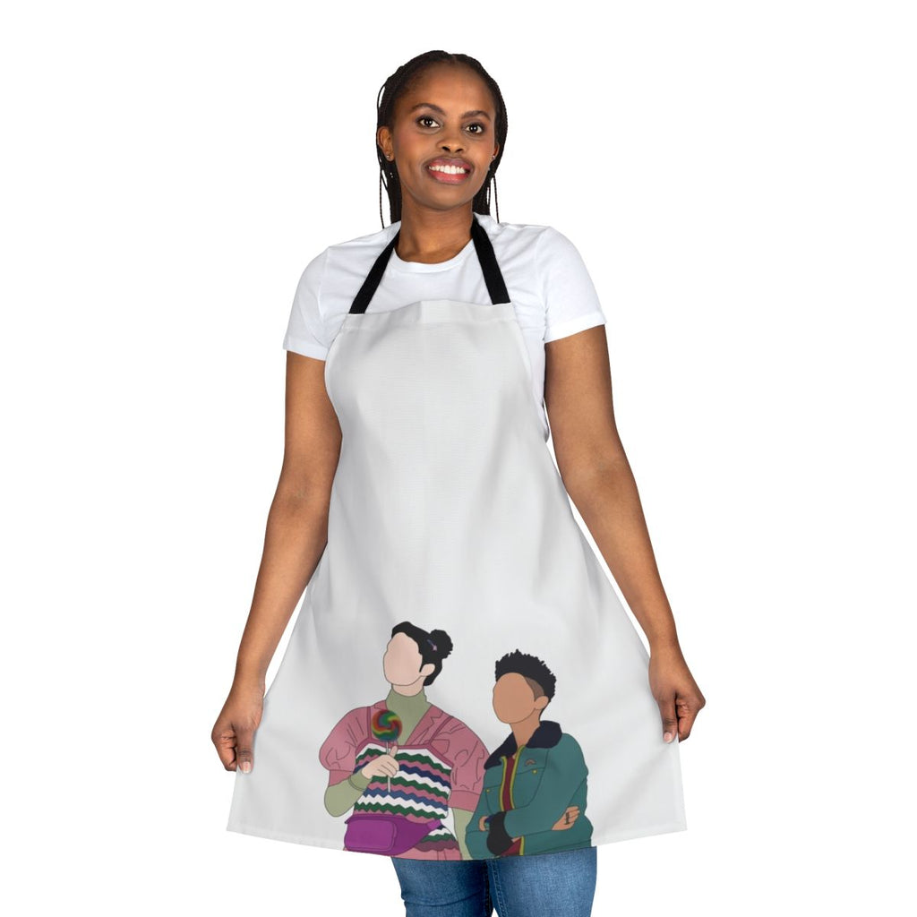 Lily and Ola Themed Apron with Sex Education TV Show Branding