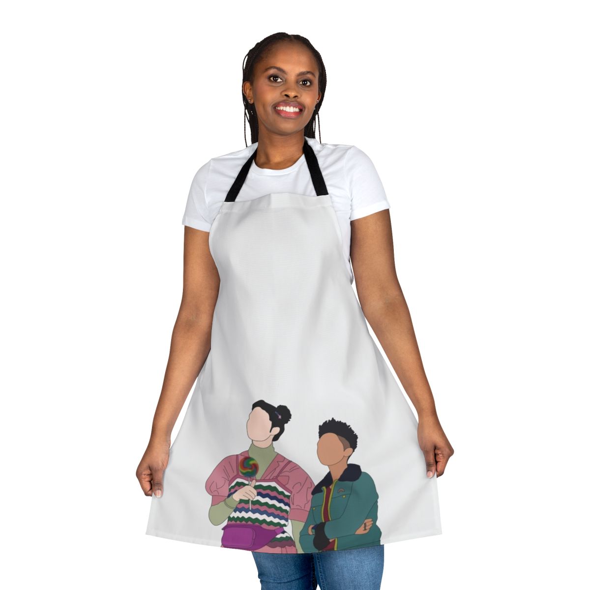 Lily and Ola Themed Apron with Sex Education TV Show Branding