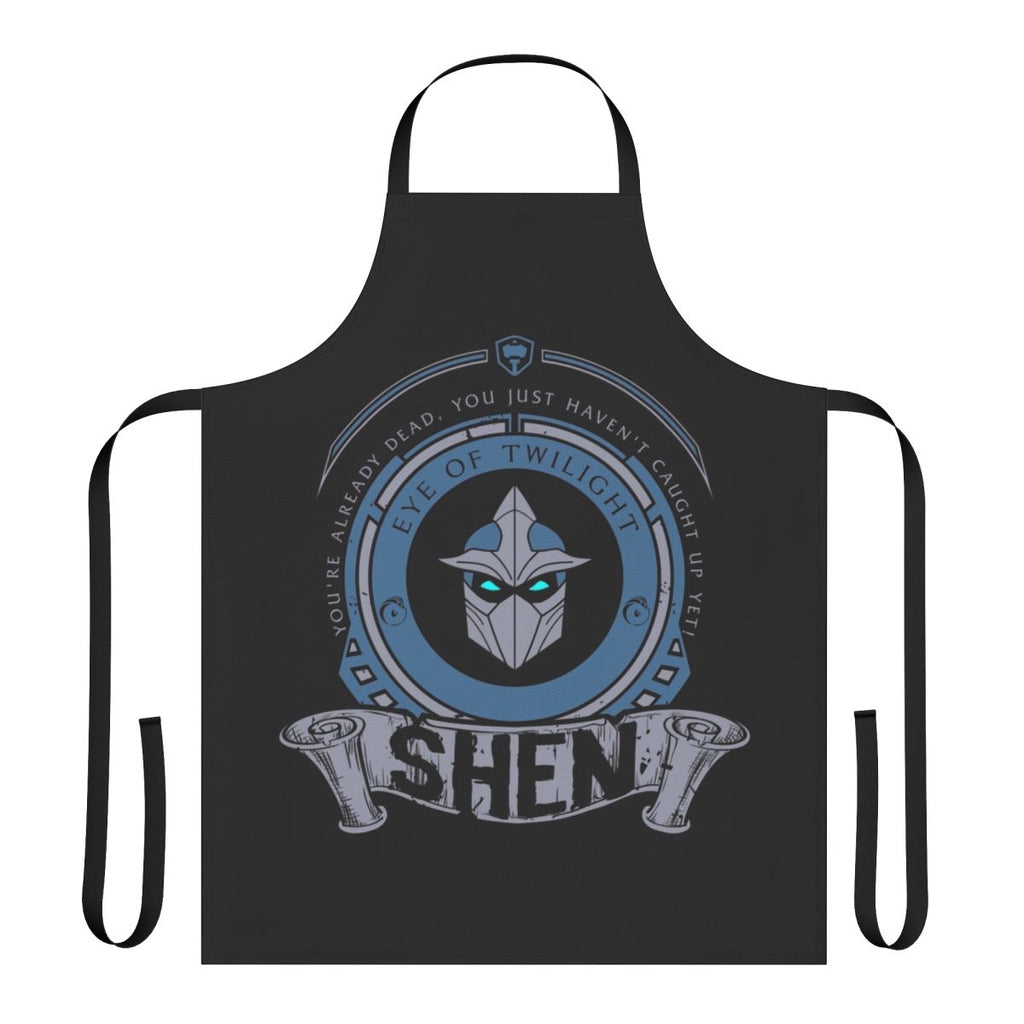 League of Legends themed apron with various character icons and designs