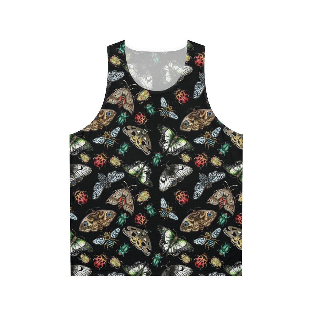 Lino print Australian native bugs and insects unisex tank top