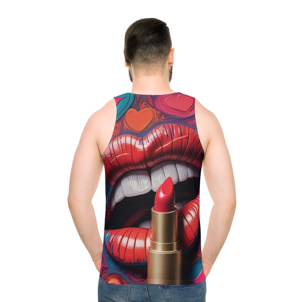 Lipstick art unisex tank top