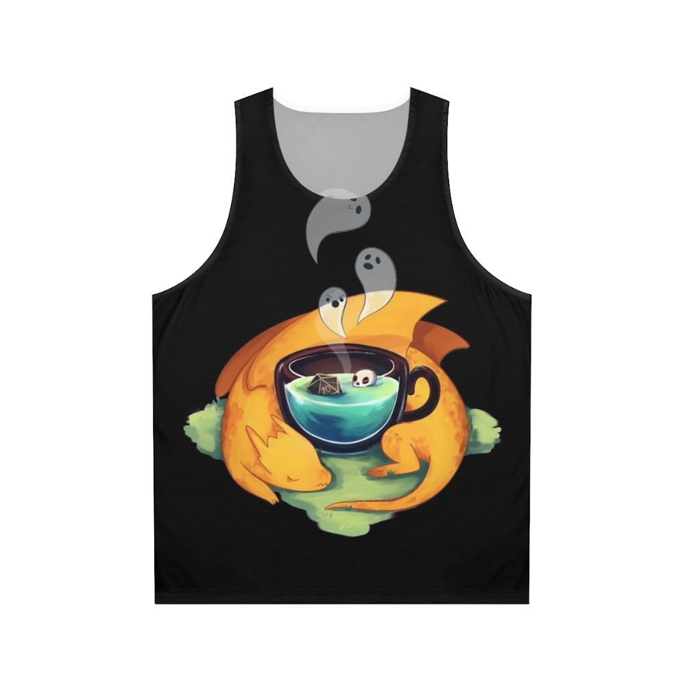 A cute pumpkin dragon unisex tank top
