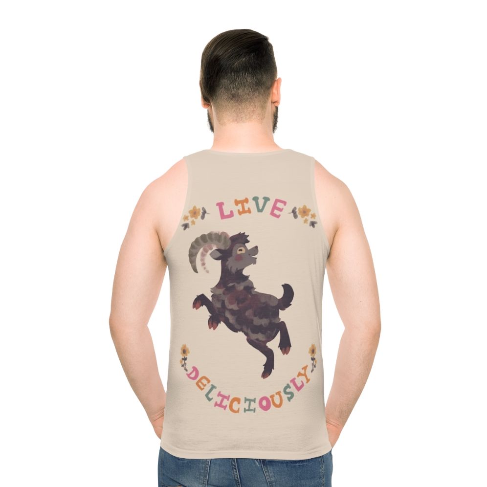 Live Deliciously unisex horror-inspired tank top