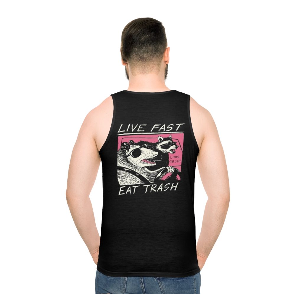 Live Fast Eat Trash Unisex Retro Tank Top