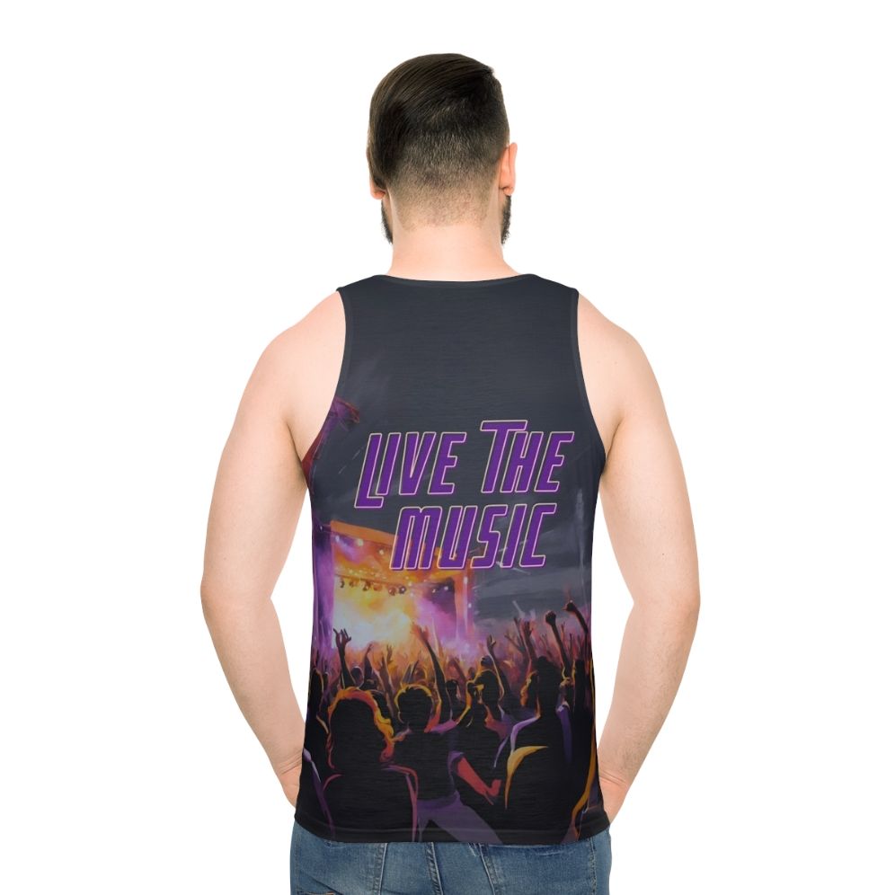 Unisex live music tank top for electronic dance music fans