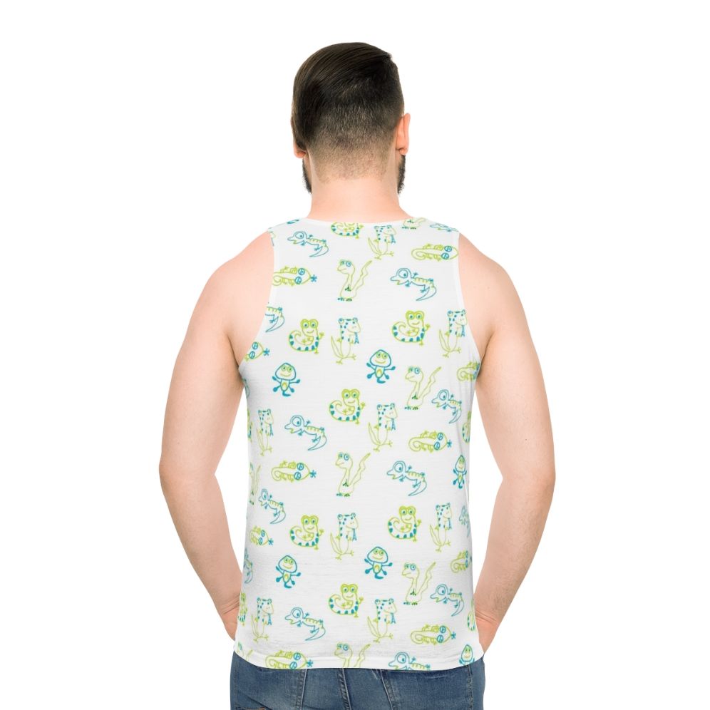 Lizard print unisex tank top