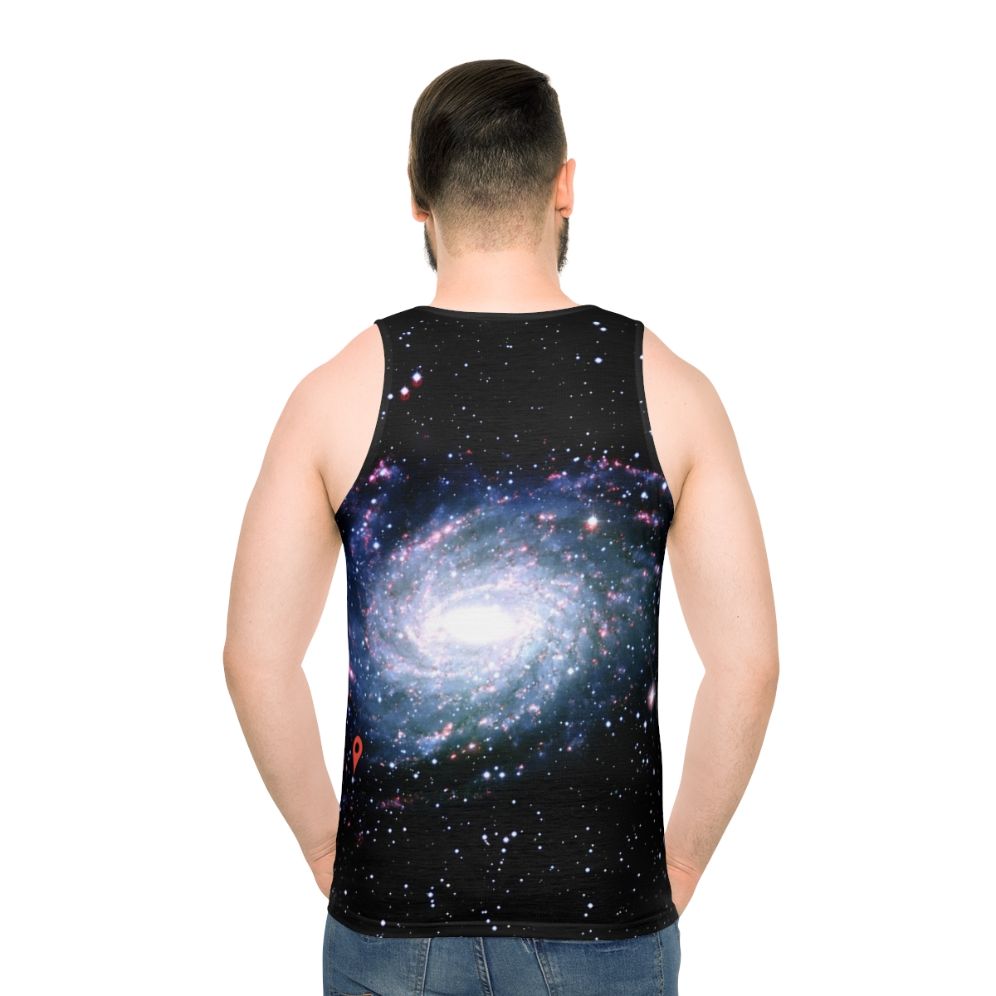 Location Unisex Tank Top featuring a galaxy and milky way design